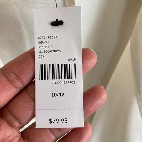 NWT Lane Bryant Long Blazer, Draped Lapels, white, size 10/12 - Picture 13 of 16